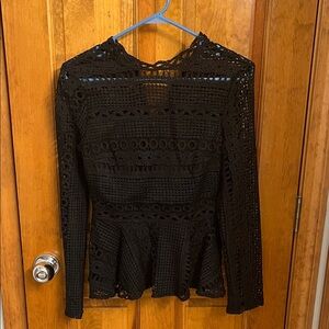 Black blouse from the red dress boutique! Never worn. Size xsmall.